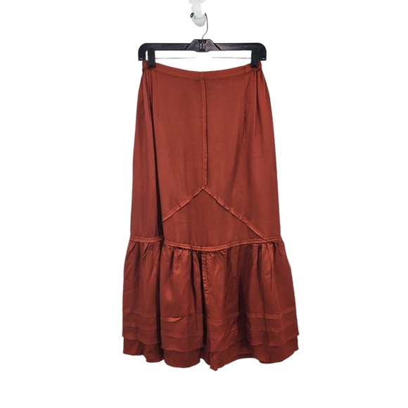 Krista Larson Women's 100% Acetate Patchwork Tiered A-line Midi Skirt - OS - Picture 6 of 7